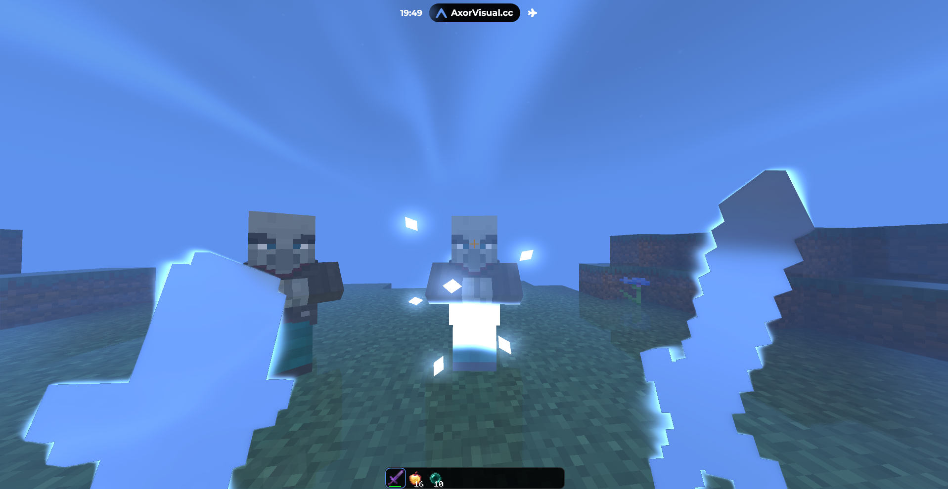 Мир Minecraft с визуальными эффектами AxorVisual
